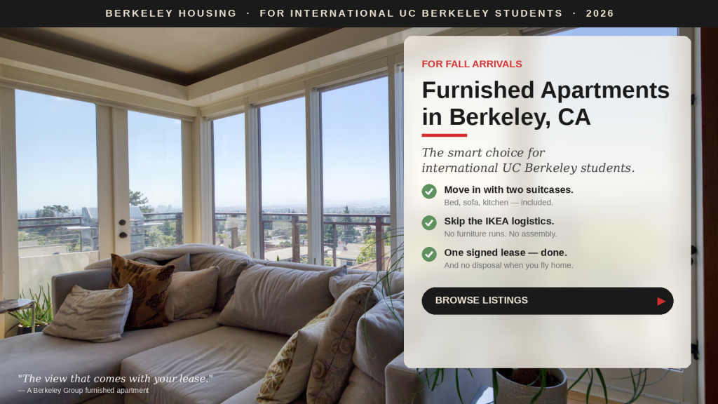 furnished apartment in berkeley ca